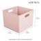 mDesign Plastic Deep Home Storage Organizer Bin with Handles, 4 Pack
